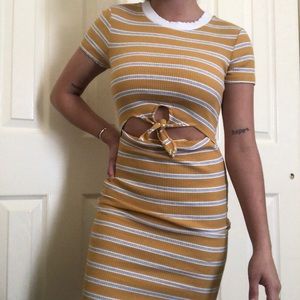 Rue 21 Mustard Striped Dress